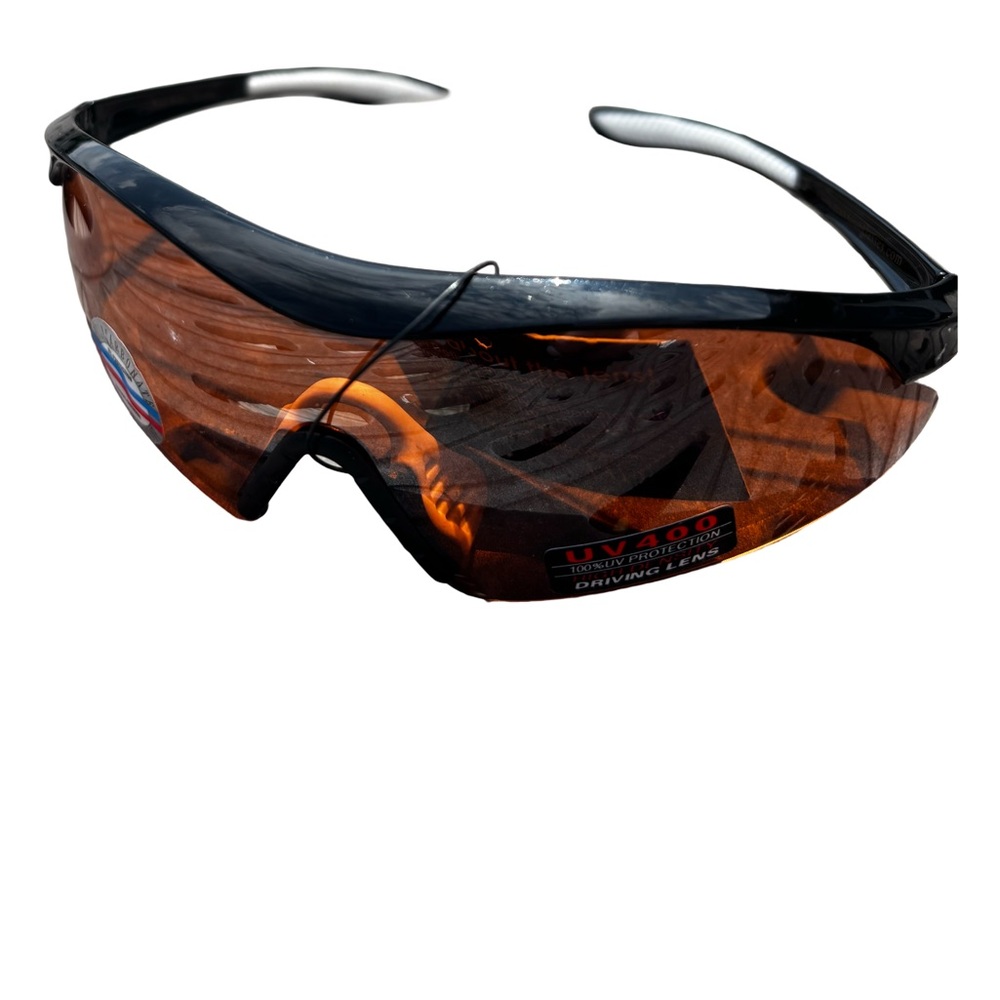Men's Black and Orange Maxx HD UV400 Sunglasses
